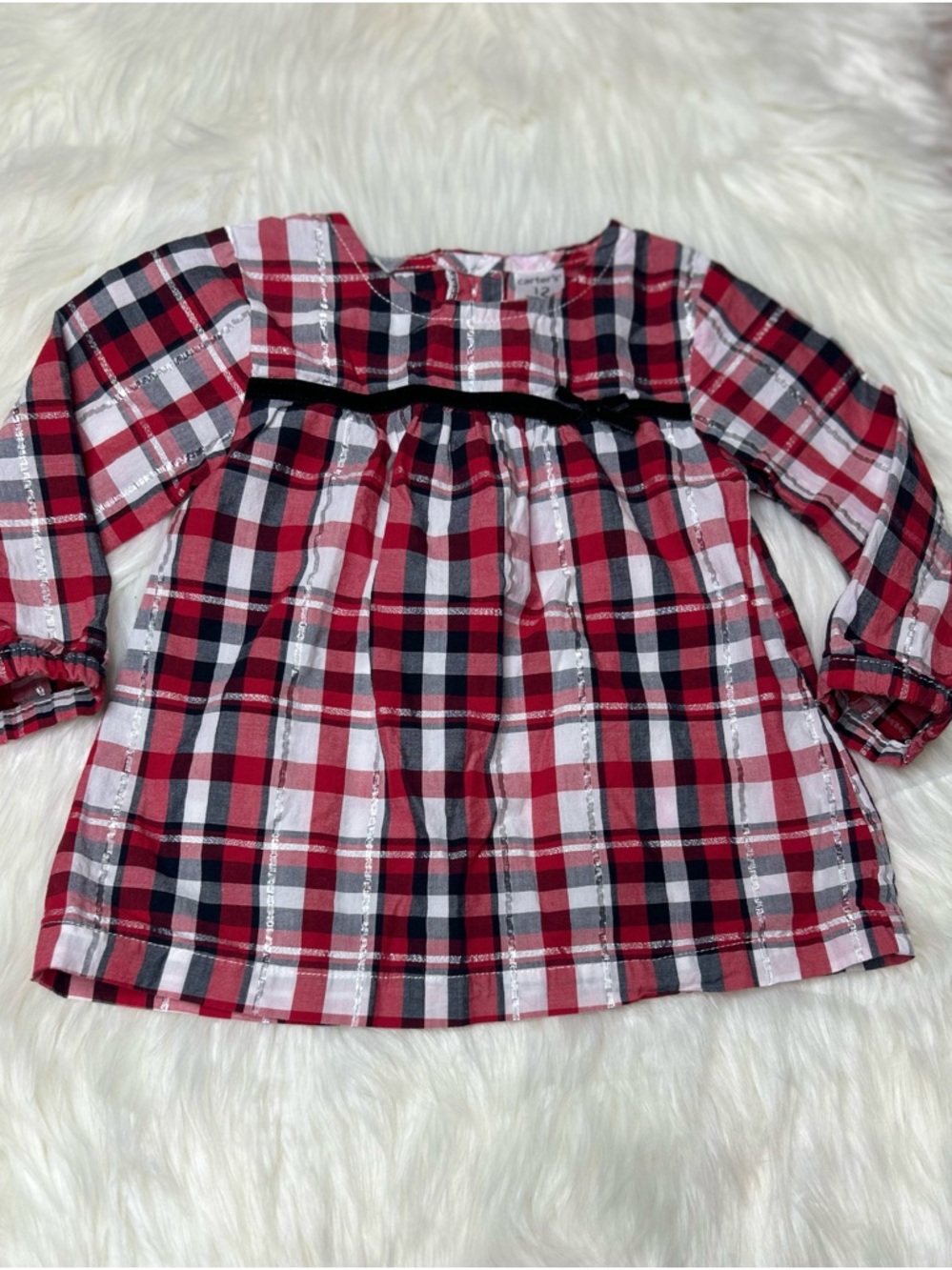 Carter's Christmas plaid top